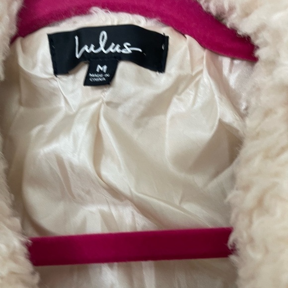Lulus - So In Love With You Ivory Teddy Jacket - M - Picture 6 of 6